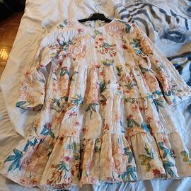 Abito floreale corto Zara taglia L