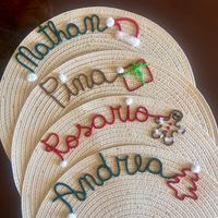 Tovagliette colazione natalizie con nome