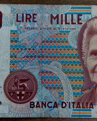 1000 lire Maria Montessori 