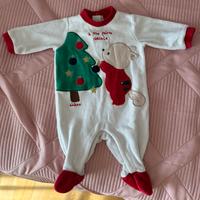 Set 3 tutine ciniglia/pile neonata/o natalizie 0-3