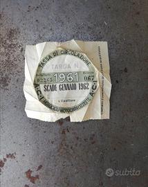 bollo moto A. C. I. vintage 