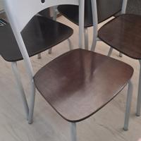 Sedie da cucina/sala in ferro e legno