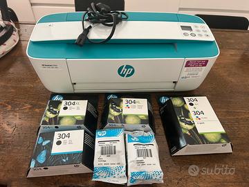 Stampante hp 3762 con 8 cartucce nuove originali