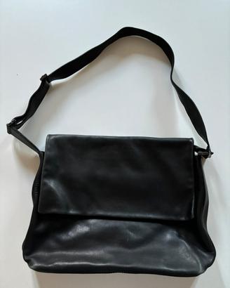 Borsa da lavoro Giorgio Armani in pelle nera