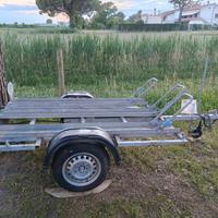 Carrello per trasporto moto 3 posti e deltaplani