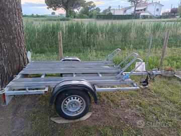 Carrello per trasporto moto 3 posti o deltaplani
