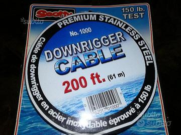 Cavetto per downrigger 150 lb nuovo mai aperto
