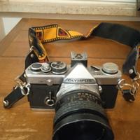 Olympus om 2 + teleobbiettivo e zoom vintage
