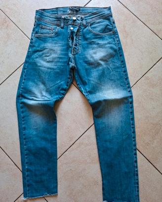 Jeans uomo Denim Industry blu chiaro taglio vivo