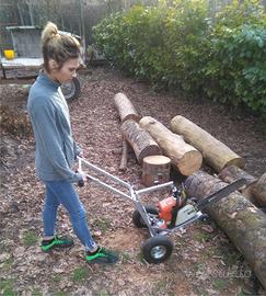 Supporto motosega taglia tronchi