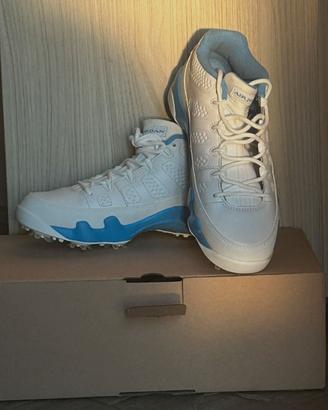 Air jordan 9 retro low golf white university blue