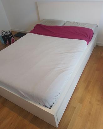 Letto matrimoniale francese bianco 140x200