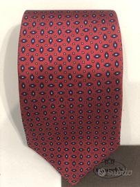 Church cravatta in seta stampata micro disegno