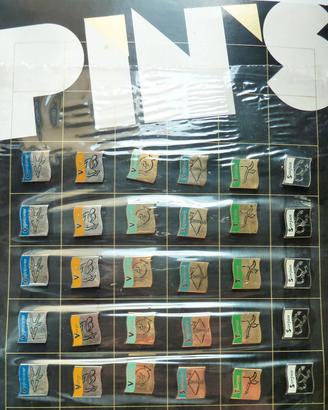 60 SPILLE SPILLETTE PINS ZODIACALI METALLO SMALTAT