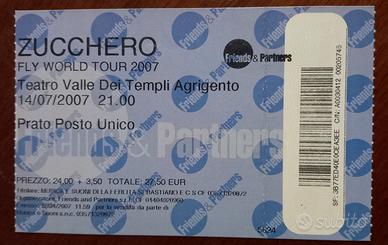 Biglietto concerto Zucchero Fly Tour 2007 raro
