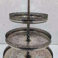 ALZATINA A 3 RIPIANI IN ARGENTO SILVER PLATE