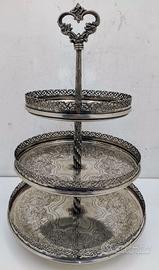 ALZATINA A 3 RIPIANI IN ARGENTO SILVER PLATE