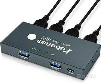 Switch USB 3.0 2 in 4 Out Switch 2 Computer Sharin