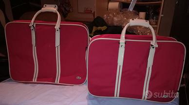 2 Valigie Lacoste Vintage Rosse anni 2000