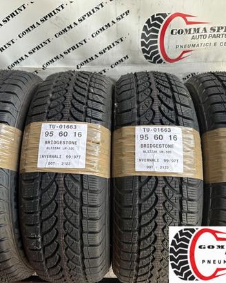 4 PNEUMATICI 195/60 R16C BRIDGESTONE INVERNALI