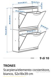 Scarpiera/contenitore Ikea Trones