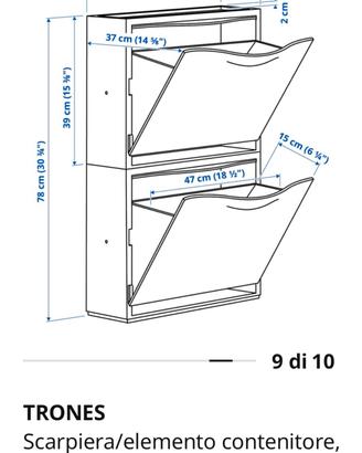 Scarpiera/contenitore Ikea Trones