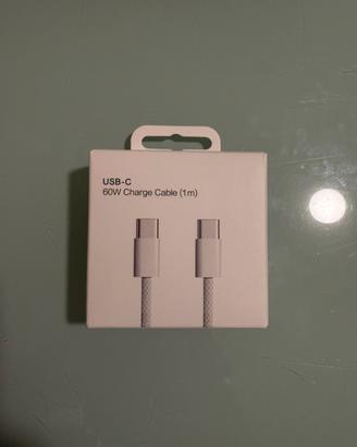 Cavo usb-c usb-c 60w 1 mt nylon ricarica rapida