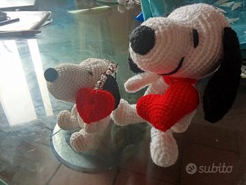 Snoopy mamma e figlio tutto a uncinetto