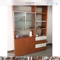 Mobile libreria ciliegio e avorio