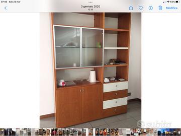 Mobile libreria ciliegio e avorio