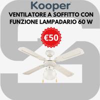 Ventilatore a Soffitto Con Funzione Lampadario 60W