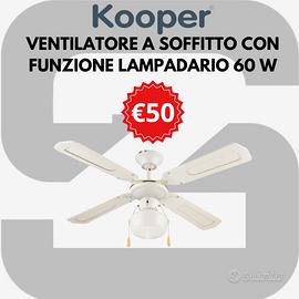 Ventilatore a Soffitto Con Funzione Lampadario 60W