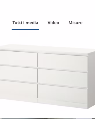 Cassettiera, mobili contenitori e letto matrimonia