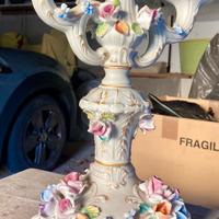 Coppia candelabri Capodimonte