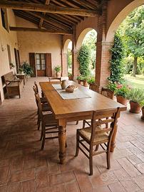 Grande Tavolo in Rovere Massello + 8 Sedie