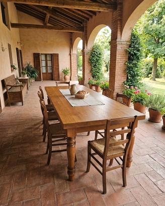 Grande Tavolo in Rovere Massello + 8 Sedie