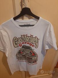 Maglietta bianca da uomo taglia L gas Monkey gara