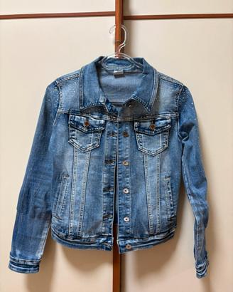 Giubbino in jeans con strass