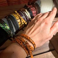 braccialetto cinturino vera pelle pitonata NUOVO