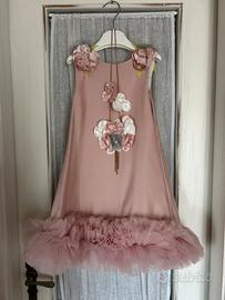 Abito  vestito bambina cerimonia damigella
