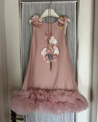 Abito  vestito bambina cerimonia damigella