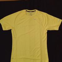 Maglietta da corsa Nike Dry Fit Gialla fluo