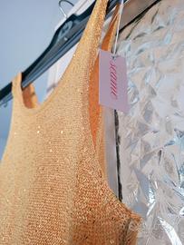 vestito donna lungo giallo mimosa/oro