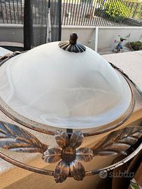 Lampadario ferro battuto