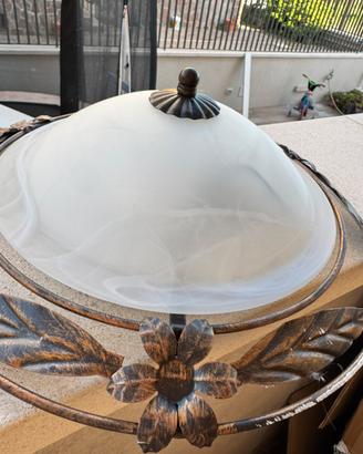 Lampadario ferro battuto