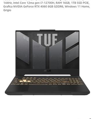 ASUS TUF Computer portatile da Gaming