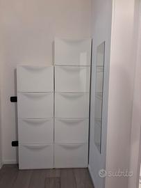 Scarpiera IKEA STÄLL bianca modulare – molto capie