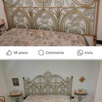 Letto artigianale in ferro battuto