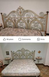 Letto artigianale in ferro battuto