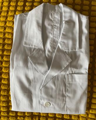 Camice uomo medico professionale bianco 44 cotone
